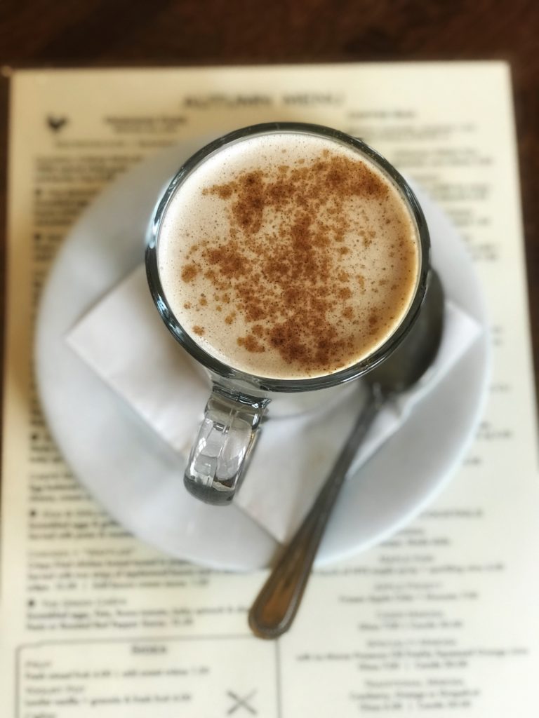 8 Pumpkin Spice Food & Drink to Sample this Fall in Raleigh, Durham & beyond featured by top NC foodie blog, Food Diary of A City Girl: Simply Crepe Pumpkin Chai Latte & Pumpkin Crepe