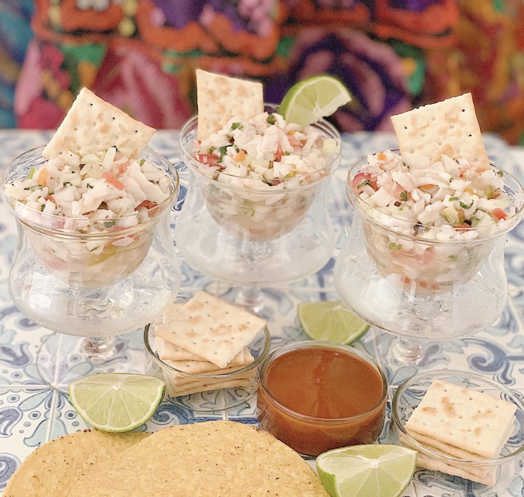 An Authentic Mexican Ceviche Recipe featured by top US foodie blog, Food Diary of a City Girl