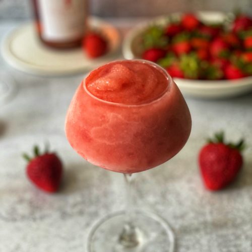 Strawberry Frosé featured by top NC food blogger, Food Diary of a City Girl