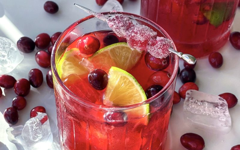 Cranberry Caipirinha Recipe featured by top NC food blogger, Food Diary of a City Girl