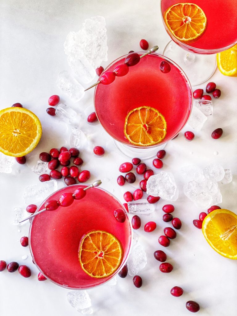 Cranberry Orange Margarita cocktail Recipe featured by top NC food blogger, Food Diary of a City Girl