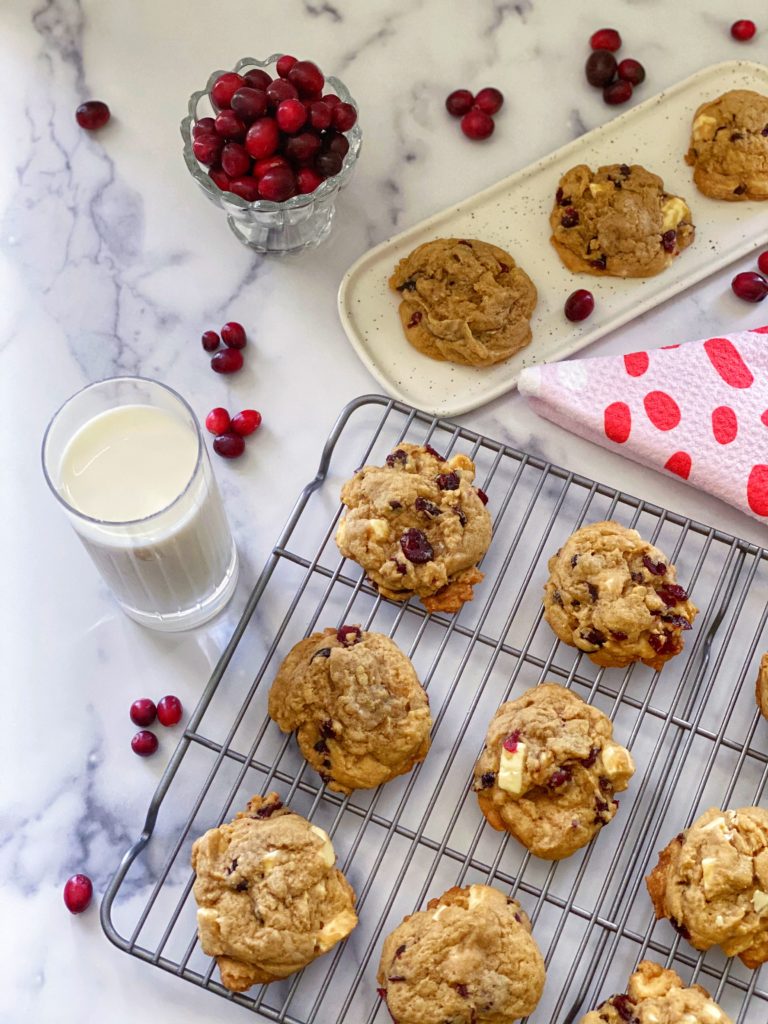 White Chocolate Cranberry Cookies featured by top NC food blogger, Food Diary of a City Girl