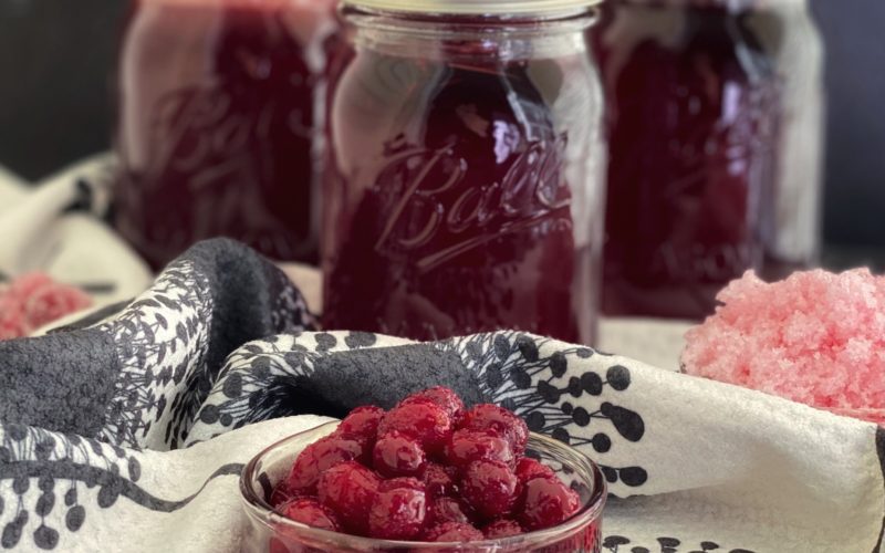 Festive Drinks: How to Make Cranberry Simple Syrup featured by top NC food blogger, Food Diary of a City Girl