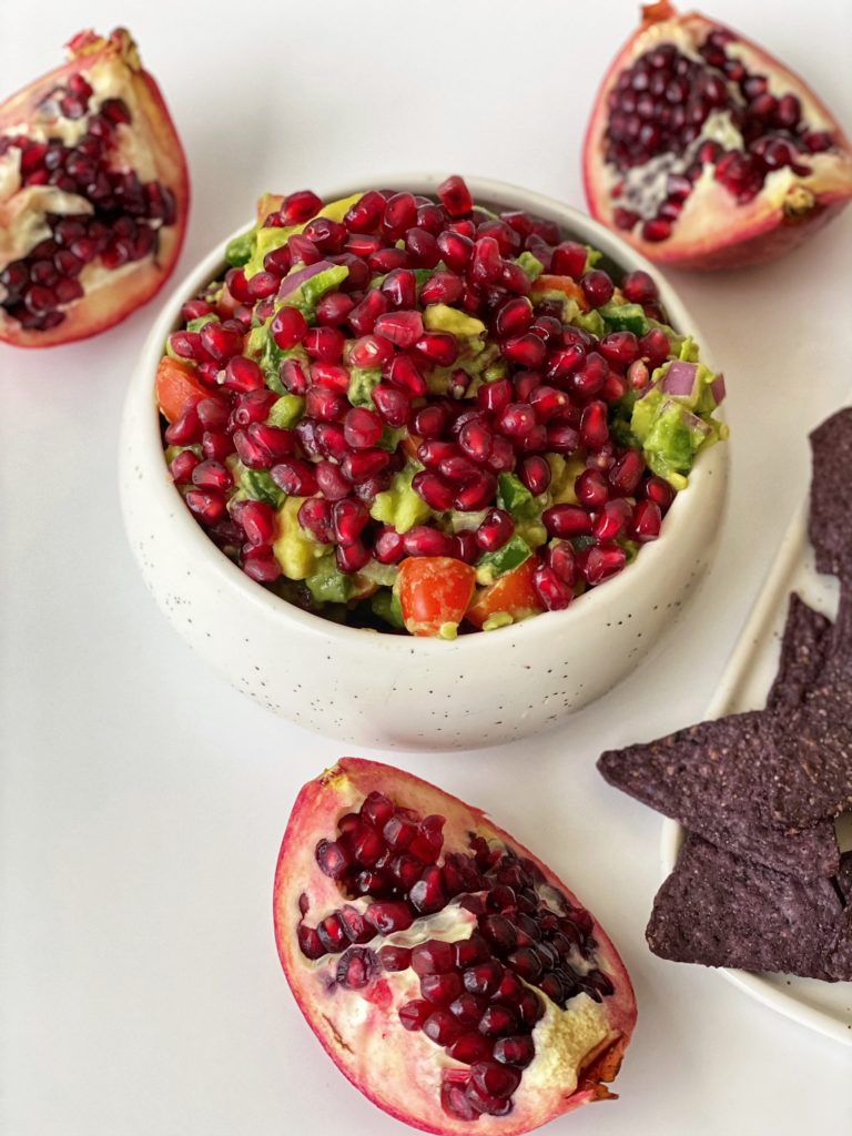 Pomegranate Avocado Salsa Recipe featured by top US foodie blogger, Food Diary of a City Girl