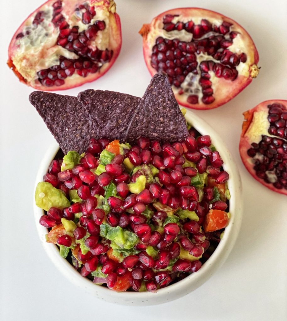 Pomegranate Avocado Salsa Recipe featured by top US foodie blogger, Food Diary of a City Girl