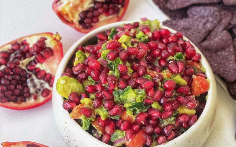 Pomegranate Avocado Salsa Recipe featured by top US foodie blogger, Food Diary of a City Girl