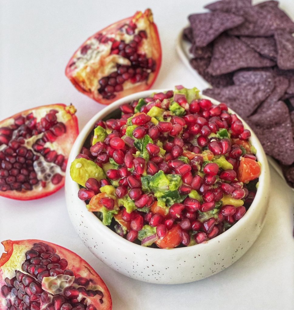 Pomegranate Avocado Salsa Recipe featured by top US foodie blogger, Food Diary of a City Girl