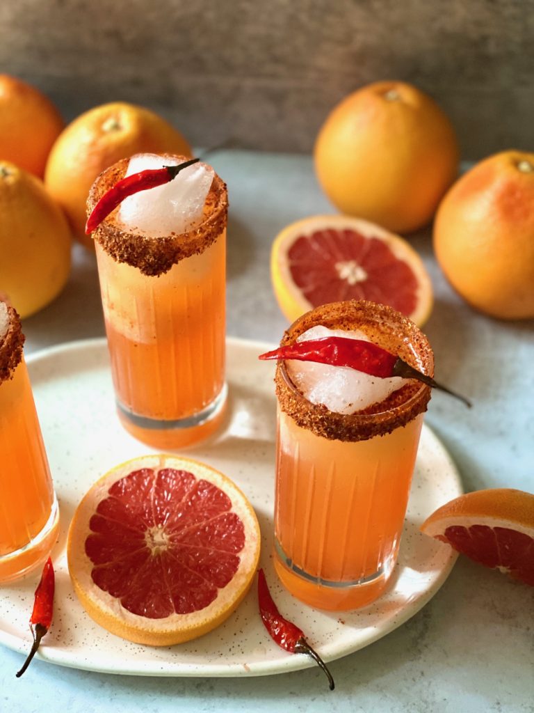 Spicy Paloma Cocktail Recipe featured by top US cocktail blogger, Food Diary of a City Girl