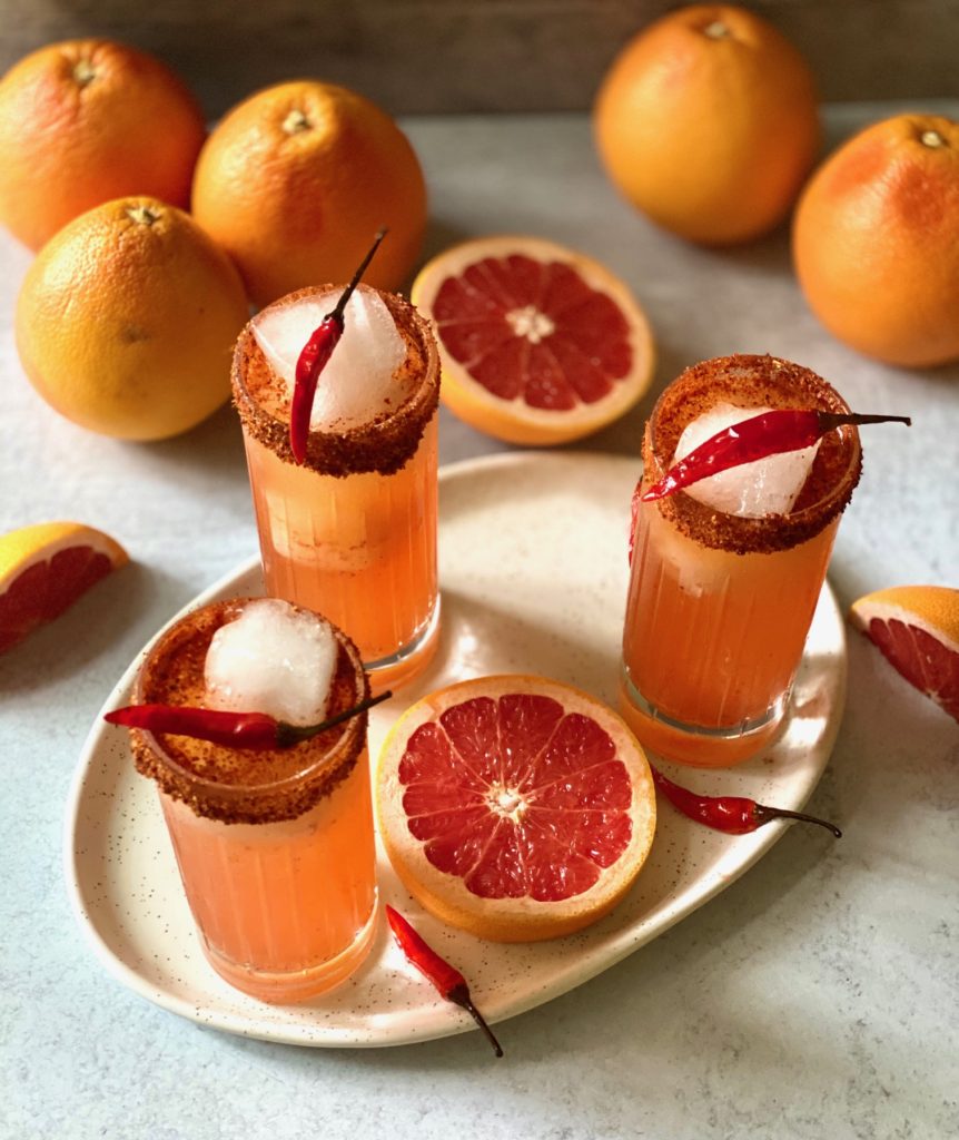 Spicy Paloma Recipe featured by top US cocktail blogger, Food Diary of a City Girl