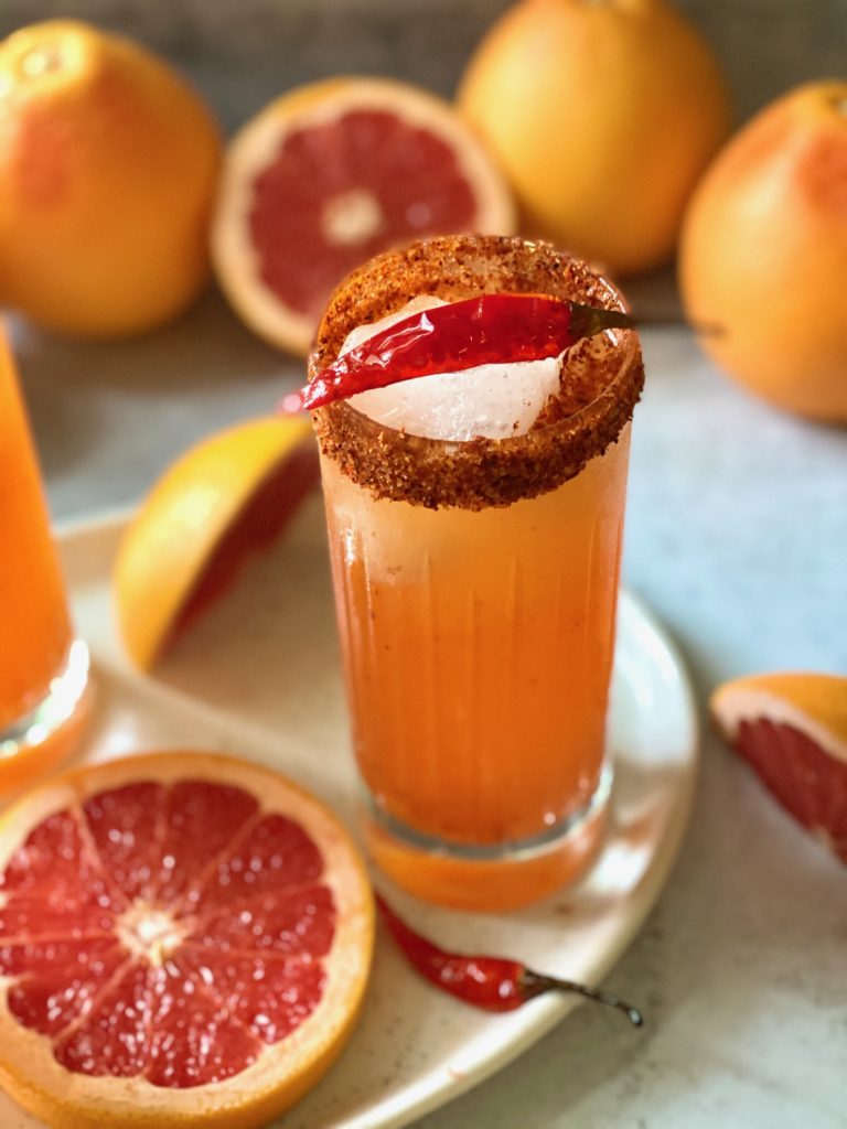 Spicy Paloma Recipe featured by top US cocktail blogger, Food Diary of a City Girl