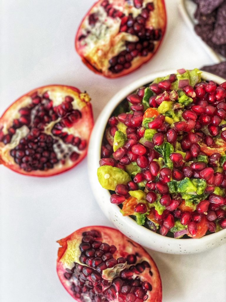 Pomegranate Avocado Salsa Recipe featured by top US foodie blogger, Food Diary of a City Girl