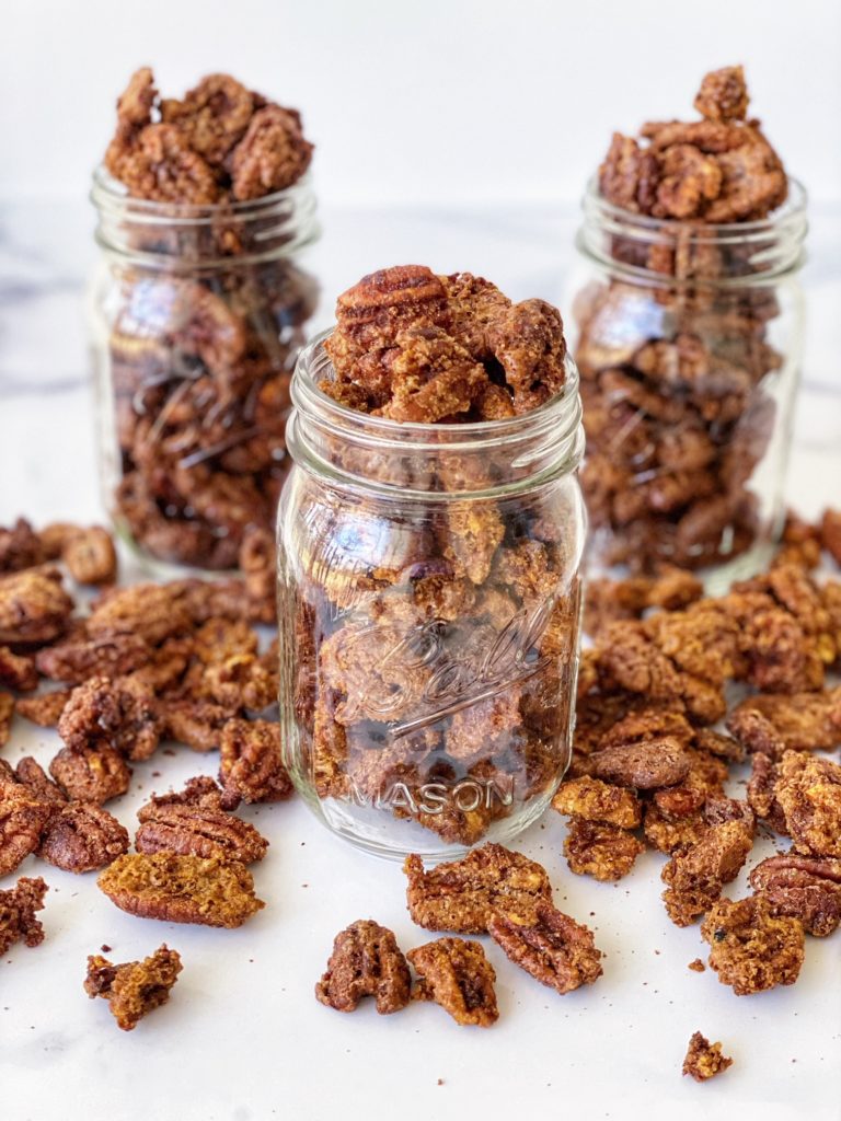 Sugared Pecans Recipe featured by top NC food blogger, Food Diary of a City Girl