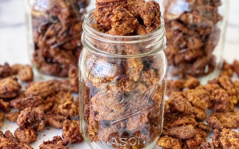 Sugared Pecans Recipe featured by top NC food blogger, Food Diary of a City Girl