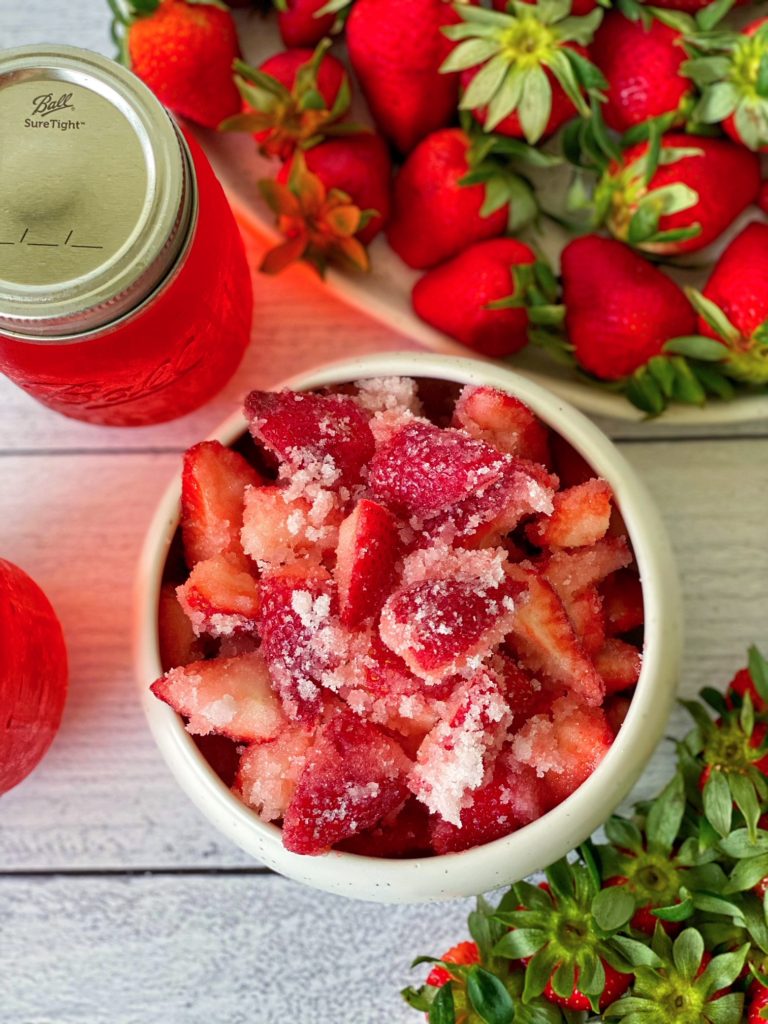 How to Make a Strawberry Shrub, a recipe featured by top US food blogger, Food Diary of a City Girl