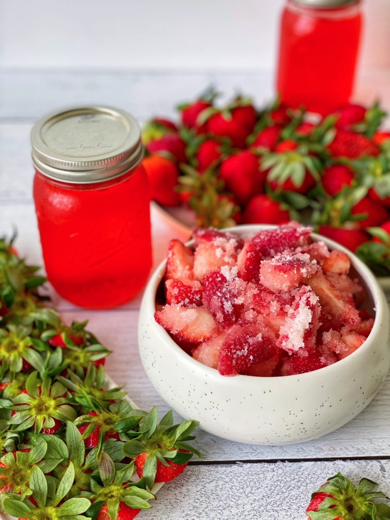 How to Make a Strawberry Shrub, a recipe featured by top US food blogger, Food Diary of a City Girl